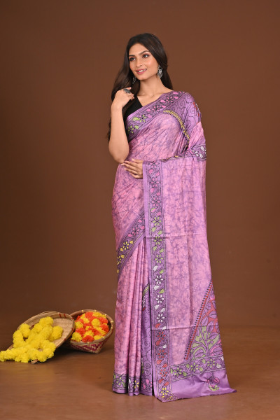 SHYAMATARINI BLENDED SILK KANTHA SAREE