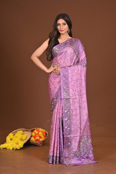 SHYAMATARINI BLENDED SILK KANTHA SAREE