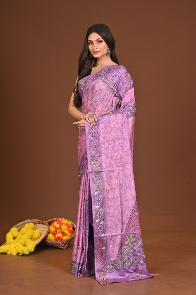 SHYAMATARINI BLENDED SILK KANTHA SAREE