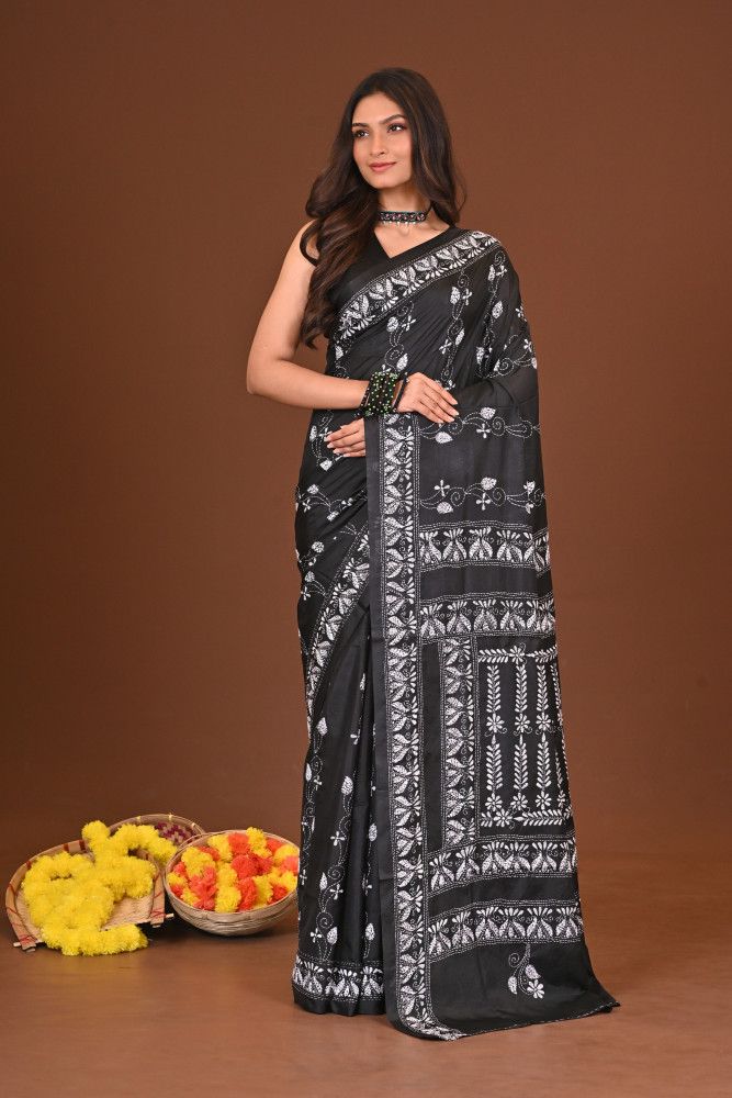 SHYAMSREE BLENDED SILK KANTHA SAREE