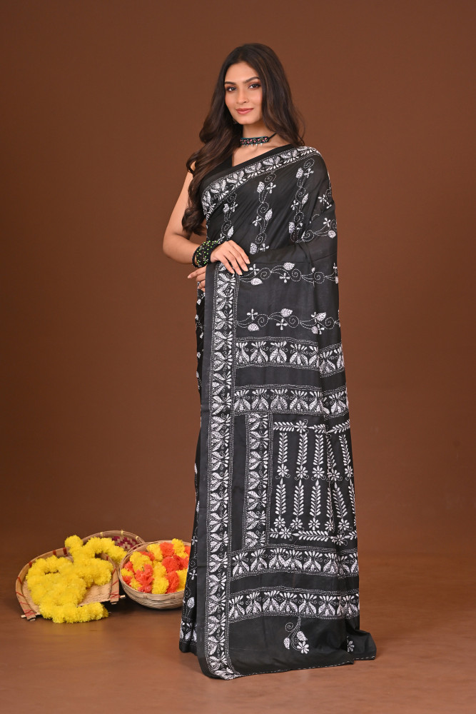 SHYAMSREE BLENDED SILK KANTHA SAREE