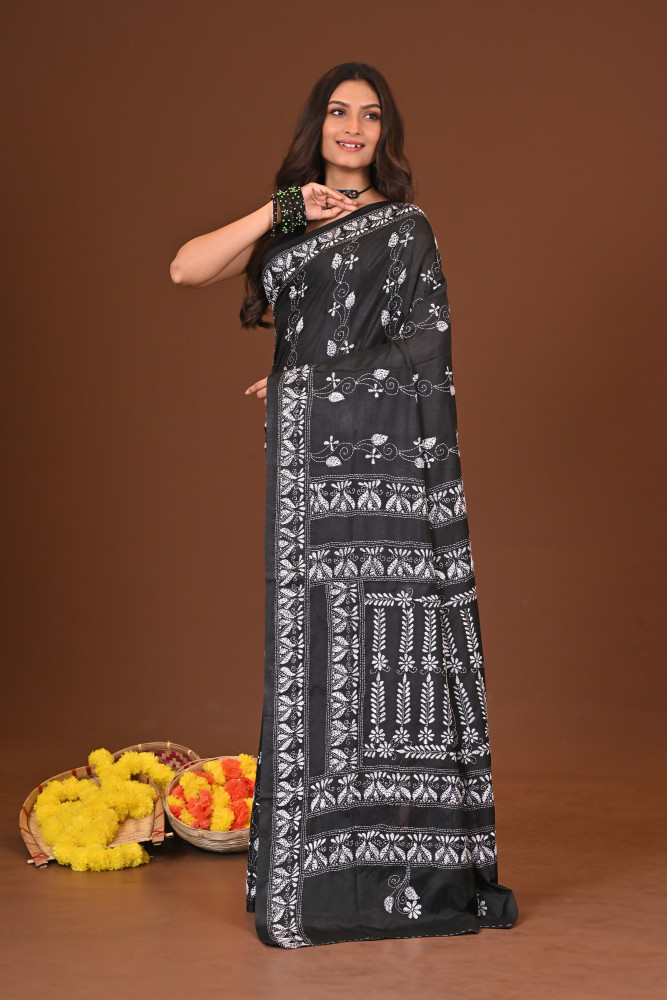 SHYAMSREE BLENDED SILK KANTHA SAREE