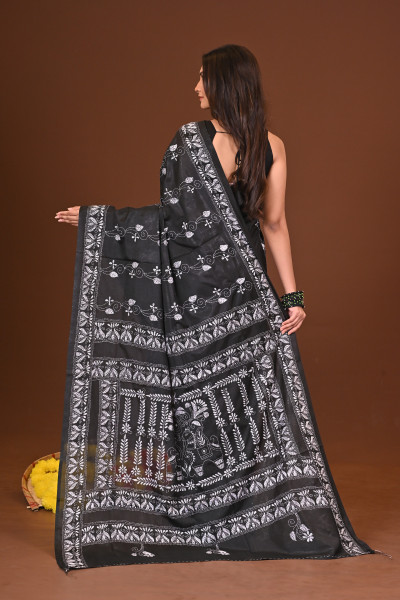 SHYAMSREE BLENDED SILK KANTHA SAREE