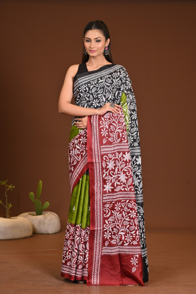 SILK KANTHA SAREE
