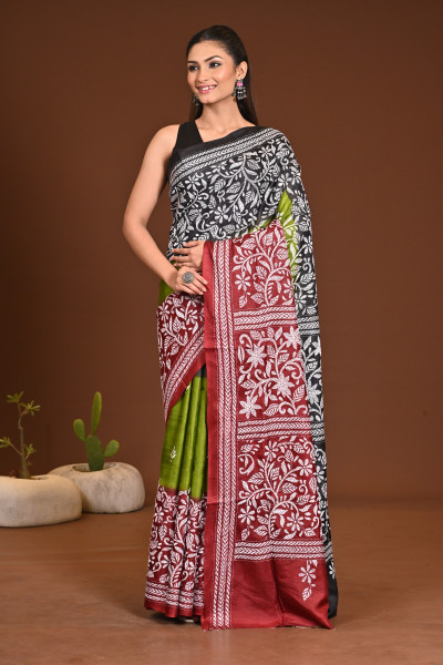 SILK KANTHA SAREE