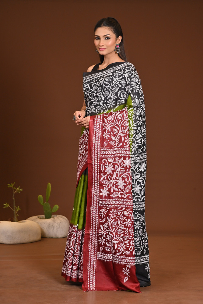 SILK KANTHA SAREE