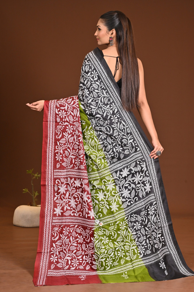 SILK KANTHA SAREE