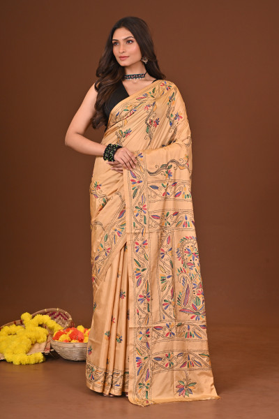 SWARNAJANLI BLENDED SILK KANTHA SAREE
