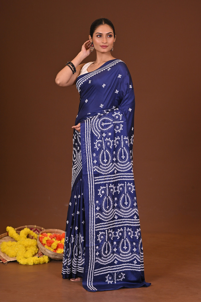 SROTINI BLENDED SILK KANTHA SAREE