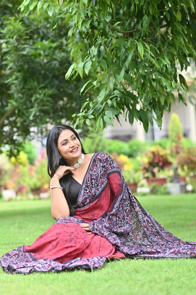 RAJARAJESHWARI HAND BATIK SAREE