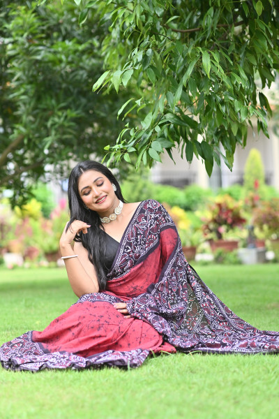 RAJARAJESHWARI HAND BATIK SAREE