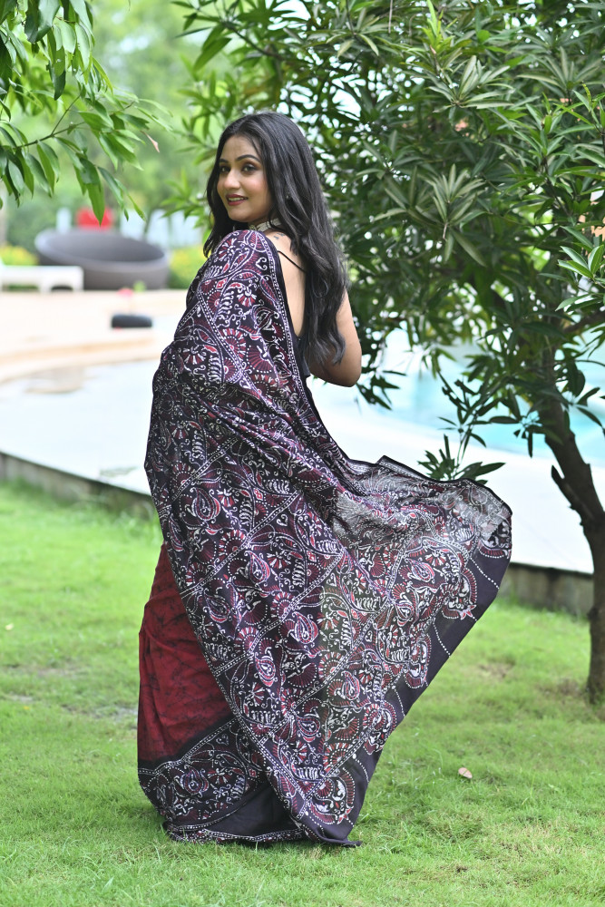 RAJARAJESHWARI HAND BATIK SAREE