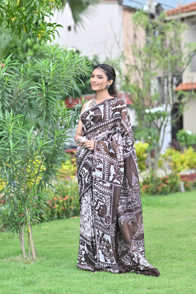 ISHWARI MURSHIDABAD HAND BATIK SAREE