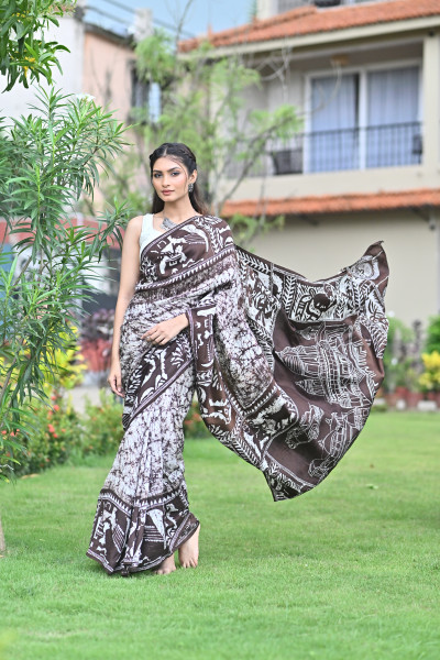 ISHWARI MURSHIDABAD HAND BATIK SAREE