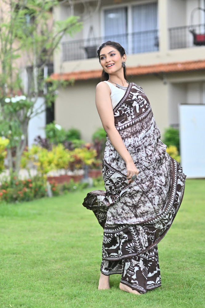 ISHWARI MURSHIDABAD HAND BATIK SAREE