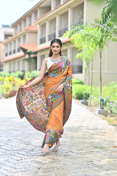 CHANDRAVATI BLENDED SILK KANTHA SAREE