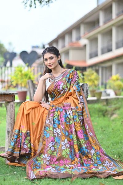 CHANDRAVATI BLENDED SILK KANTHA SAREE