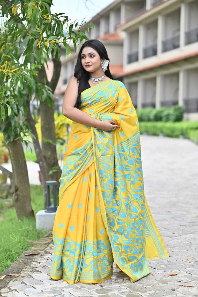 ADISHAKTI BLENDED SILK KANTHA SAREE