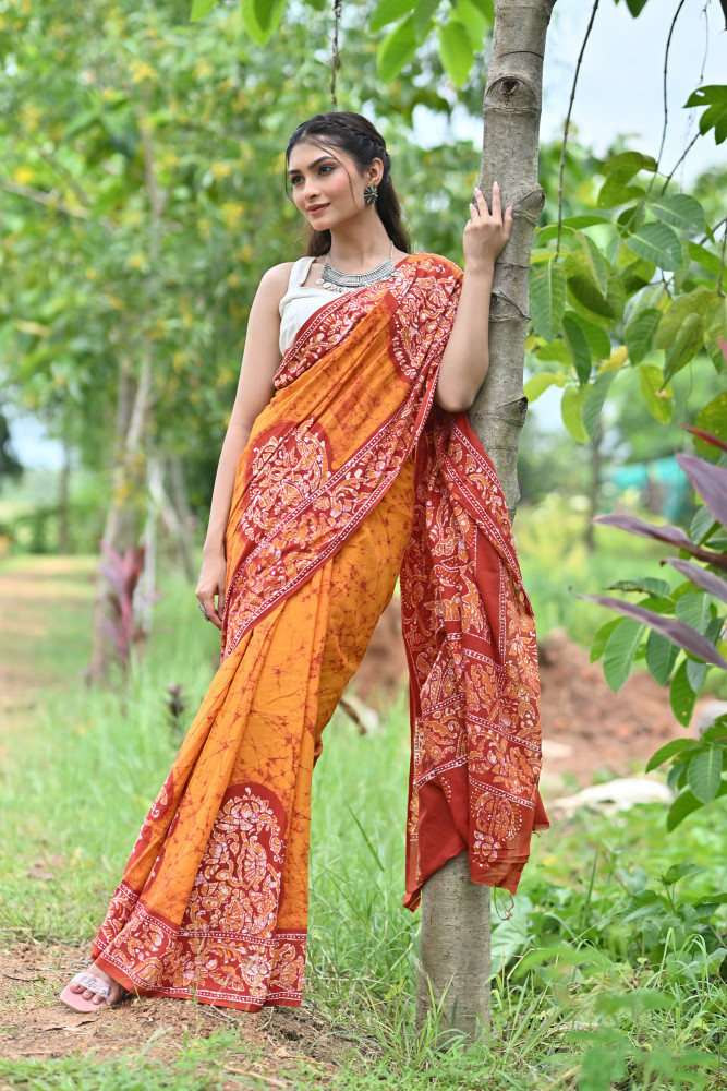 VISHALAKSHI HAND BATIK SAREE