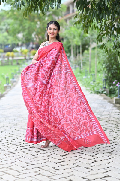 NARAYANI BLENDED SILK KANTHA SAREE