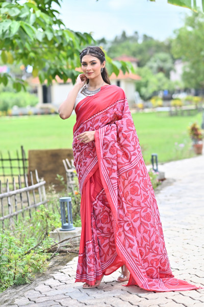 NARAYANI BLENDED SILK KANTHA SAREE
