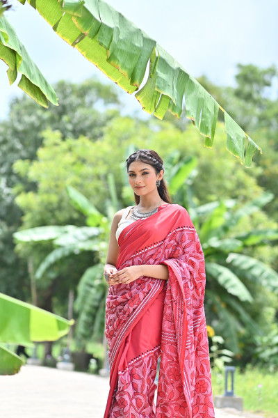 NARAYANI BLENDED SILK KANTHA SAREE