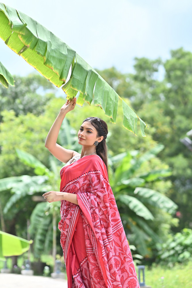 NARAYANI BLENDED SILK KANTHA SAREE