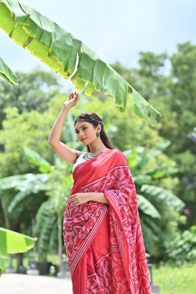 NARAYANI BLENDED SILK KANTHA SAREE