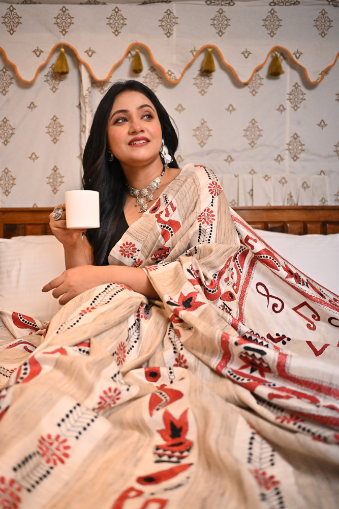 JAGANMATA GACHI SILK KANTHA SAREE