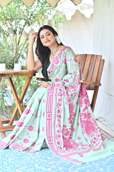 SHARVANI BLENDED SILK KANTHA SAREE