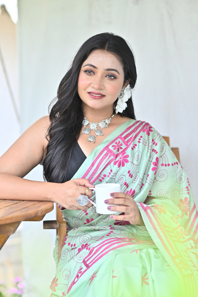 SHARVANI BLENDED SILK KANTHA SAREE