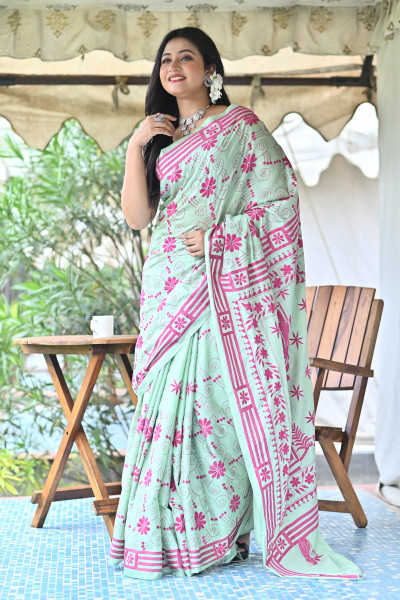 SHARVANI BLENDED SILK KANTHA SAREE