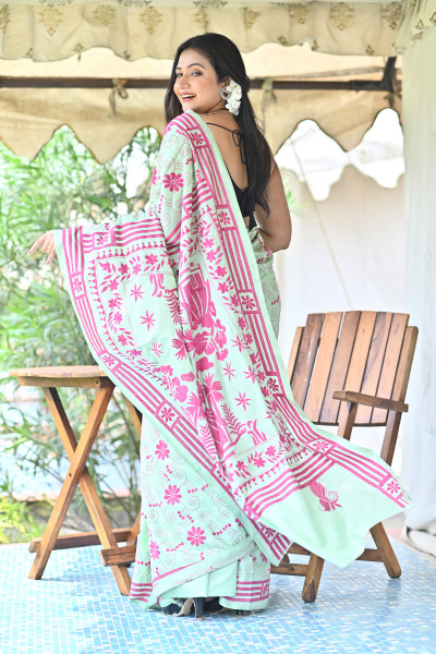 SHARVANI BLENDED SILK KANTHA SAREE