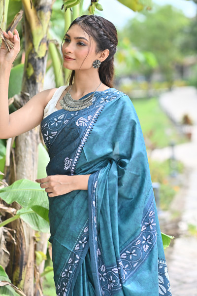 SHUBHADA BLENDED SILK KANTHA SAREE