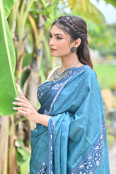 SHUBHADA BLENDED SILK KANTHA SAREE