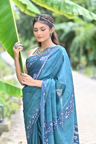 SHUBHADA BLENDED SILK KANTHA SAREE