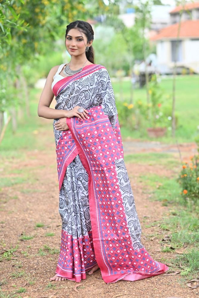 Image of RAJARAJESHI GHICHA DIY GUJRATI SAREE