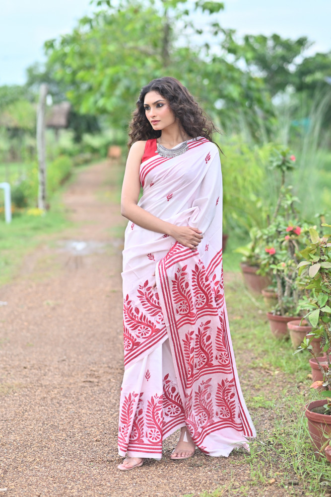 BHAIRAVI BLENDED SILK KANTHA SAREE
