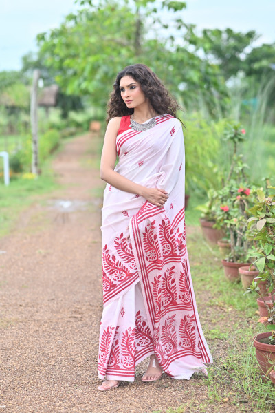 BHAIRAVI BLENDED SILK KANTHA SAREE