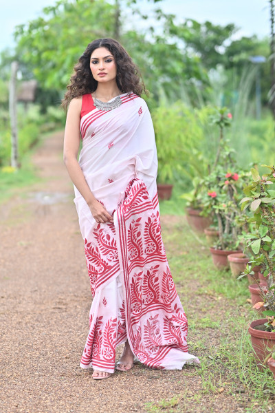 BHAIRAVI BLENDED SILK KANTHA SAREE