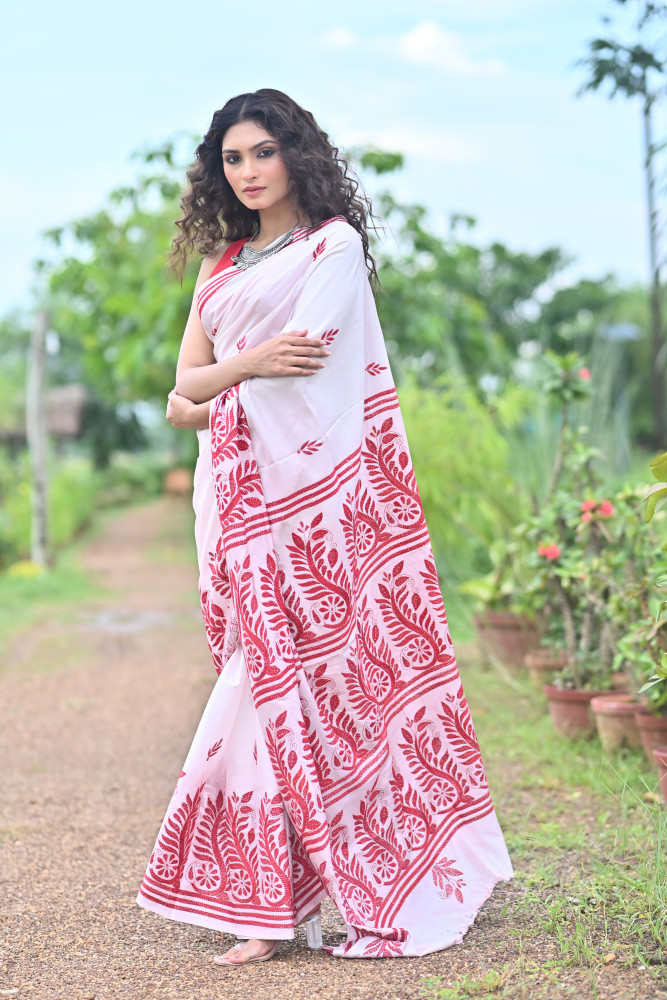 BHAIRAVI BLENDED SILK KANTHA SAREE