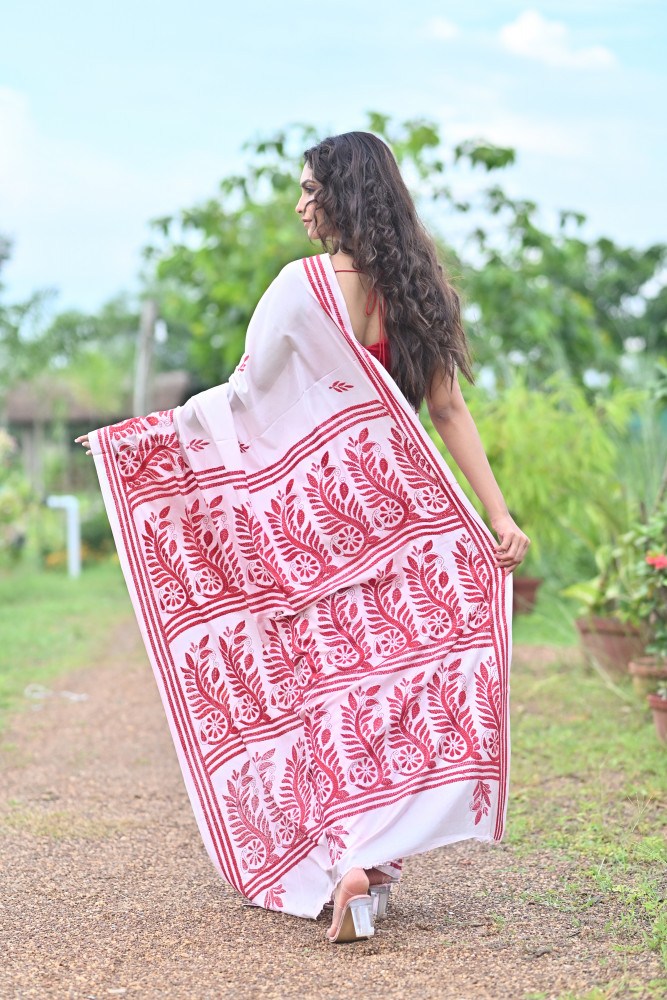 BHAIRAVI BLENDED SILK KANTHA SAREE