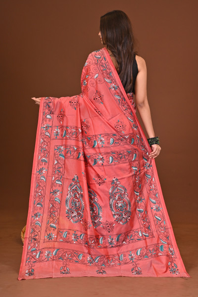 SUBARNIKA BLENDED SILK KANTHA SAREE