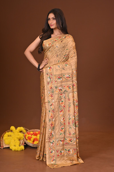 SUVRATA BLENDED SILK KANTHA SAREE