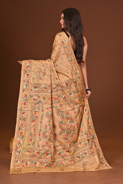 SUVRATA BLENDED SILK KANTHA SAREE
