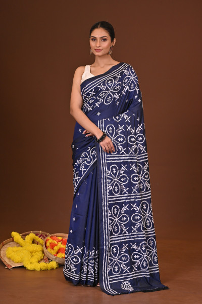 SWAPNALI BLENDED SILK KANTHA SAREE