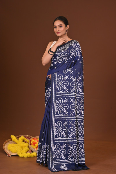 SWAPNALI BLENDED SILK KANTHA SAREE