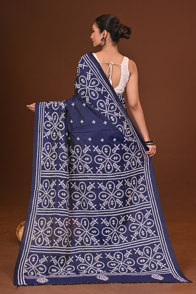 SWAPNALI BLENDED SILK KANTHA SAREE