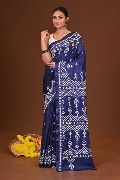 TARANGINI BLENDED SILK KANTHA SAREE