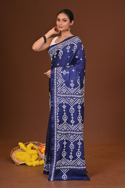 TARANGINI BLENDED SILK KANTHA SAREE